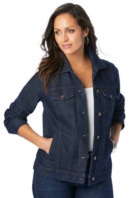 Classic Cotton Denim Jacket (Plus Available)