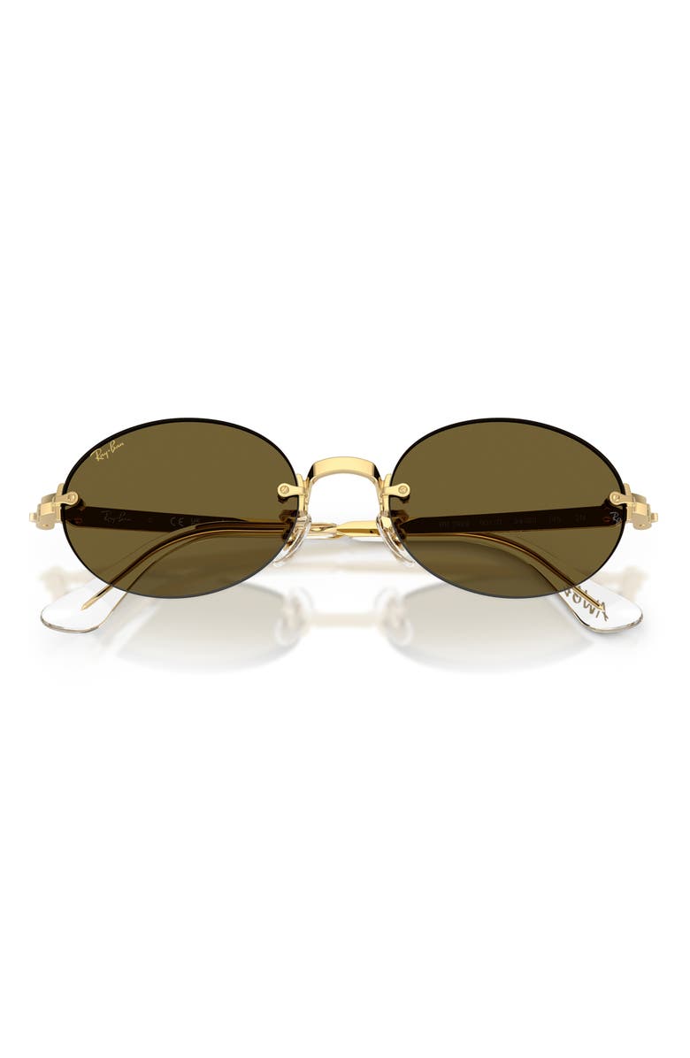 Ray-Ban A$AP Rocky 54mm Oval Sunglasses, Alternate, color, Arista / Dark Brown