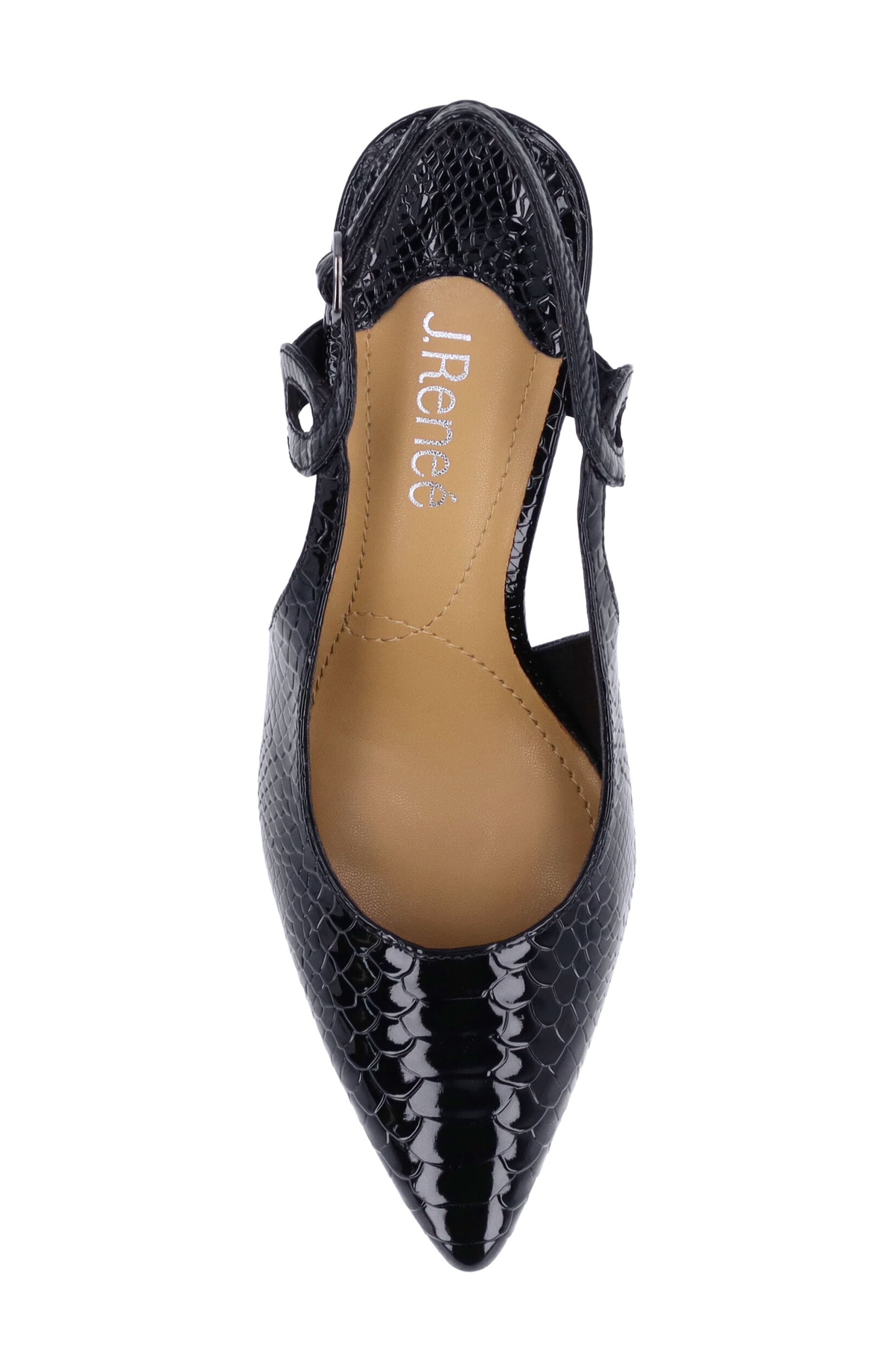 J. Reneé Tindra Pointed Toe Slingback Pump, Alternate, color, Black