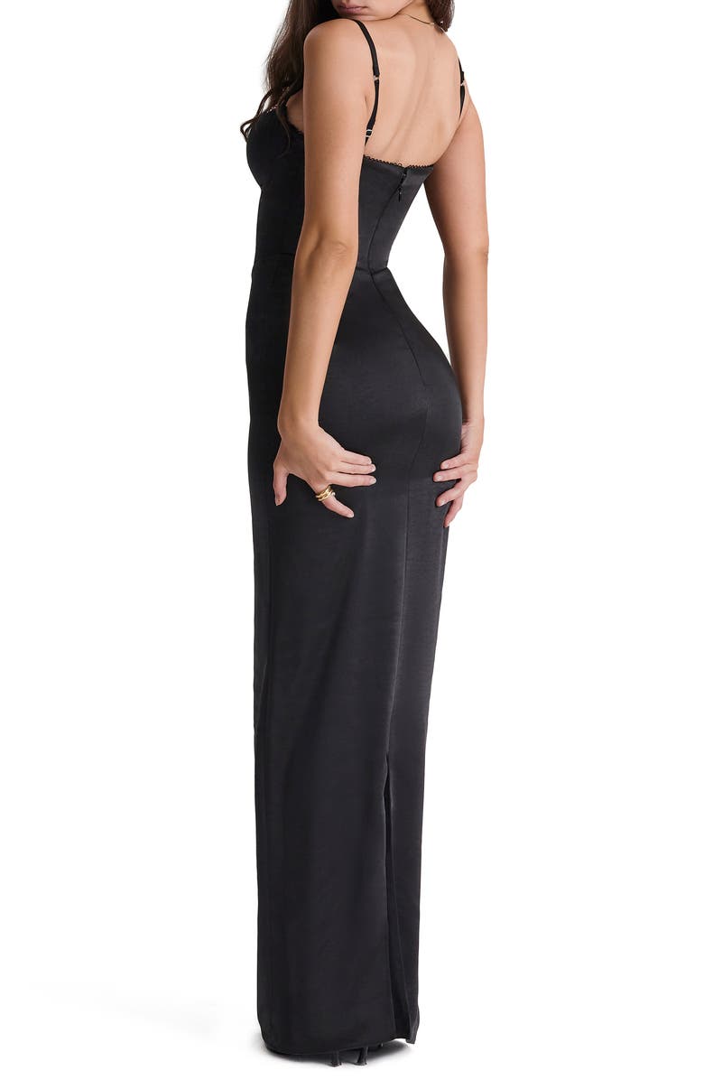 HOUSE OF CB Stefania Underwire Corset Bodice Satin Gown, Alternate, color,