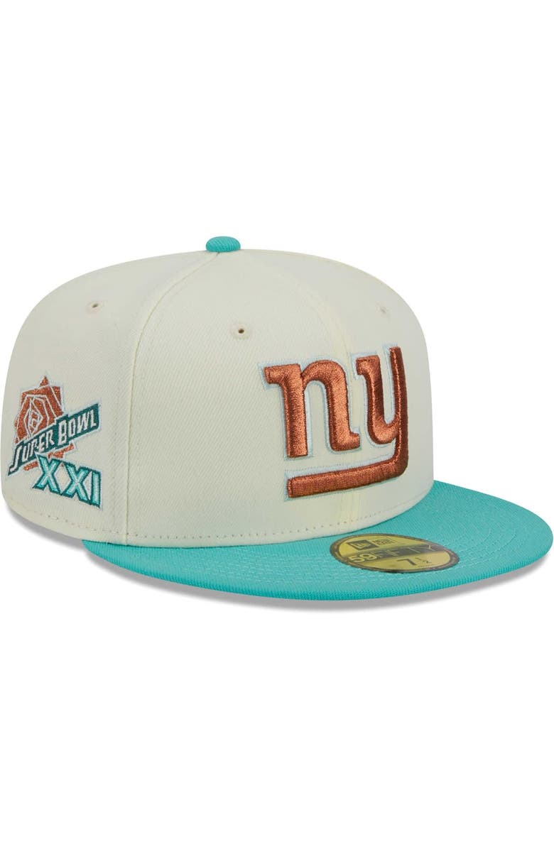 New Era Men's New Era Cream/Mint New York Giants City Icon 59FIFTY Fitted Hat, Alternate, color, Cream