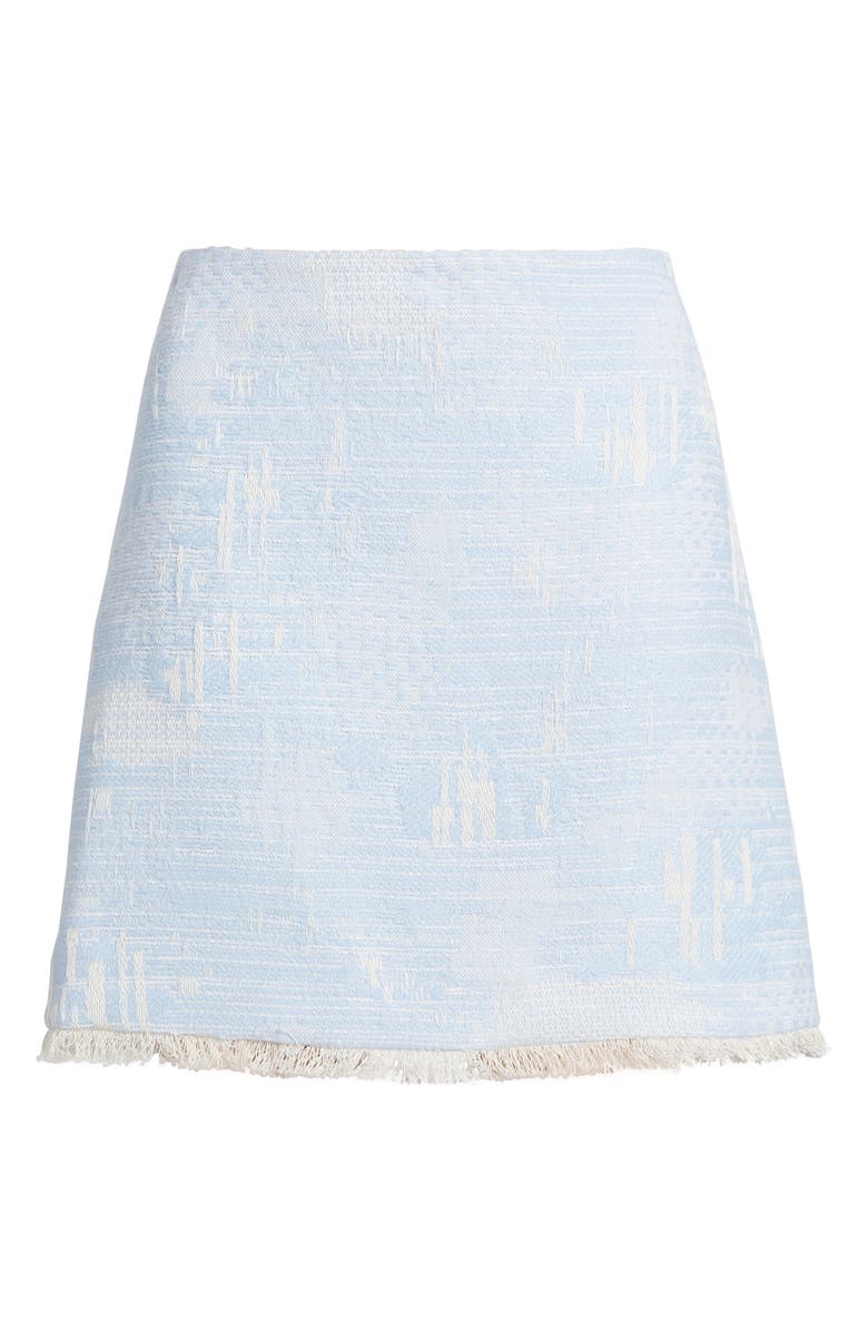 KOBI HALPERIN Fray Hem Tweed Skirt, Alternate, color, Sky