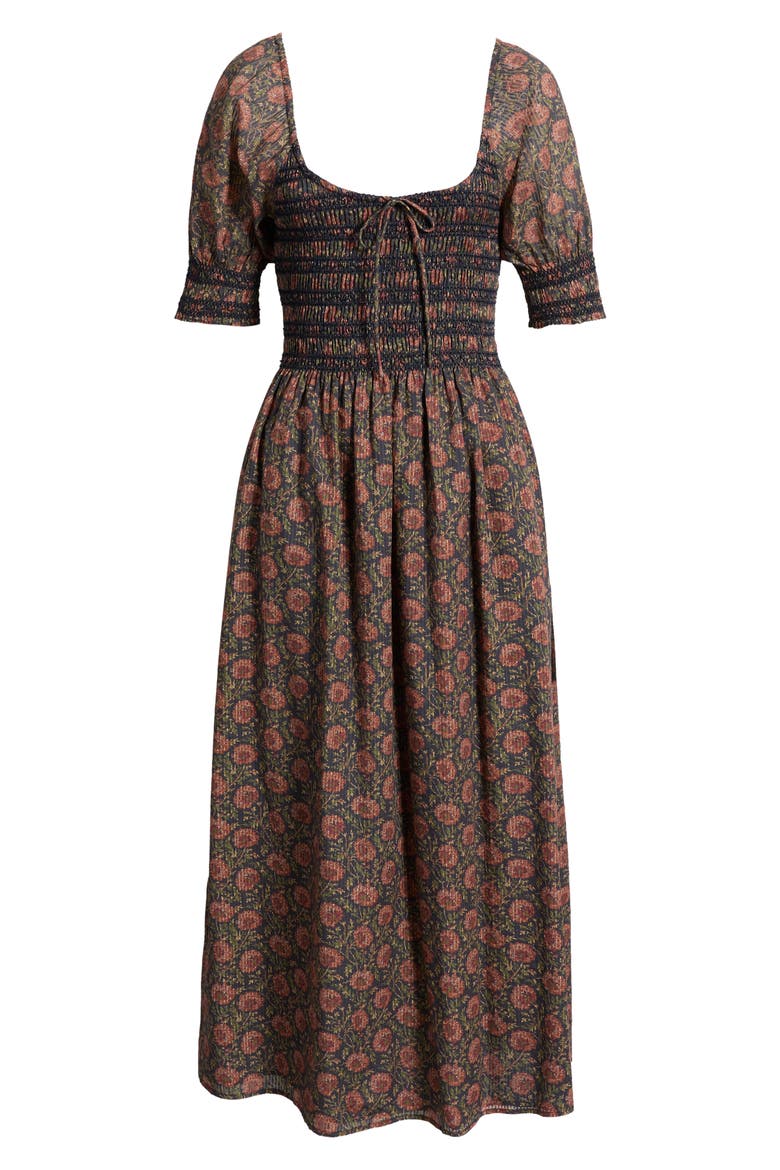 Madeline Nap Midi Dress, Alternate, color, CHRYSANTHEMUM CHINTZ