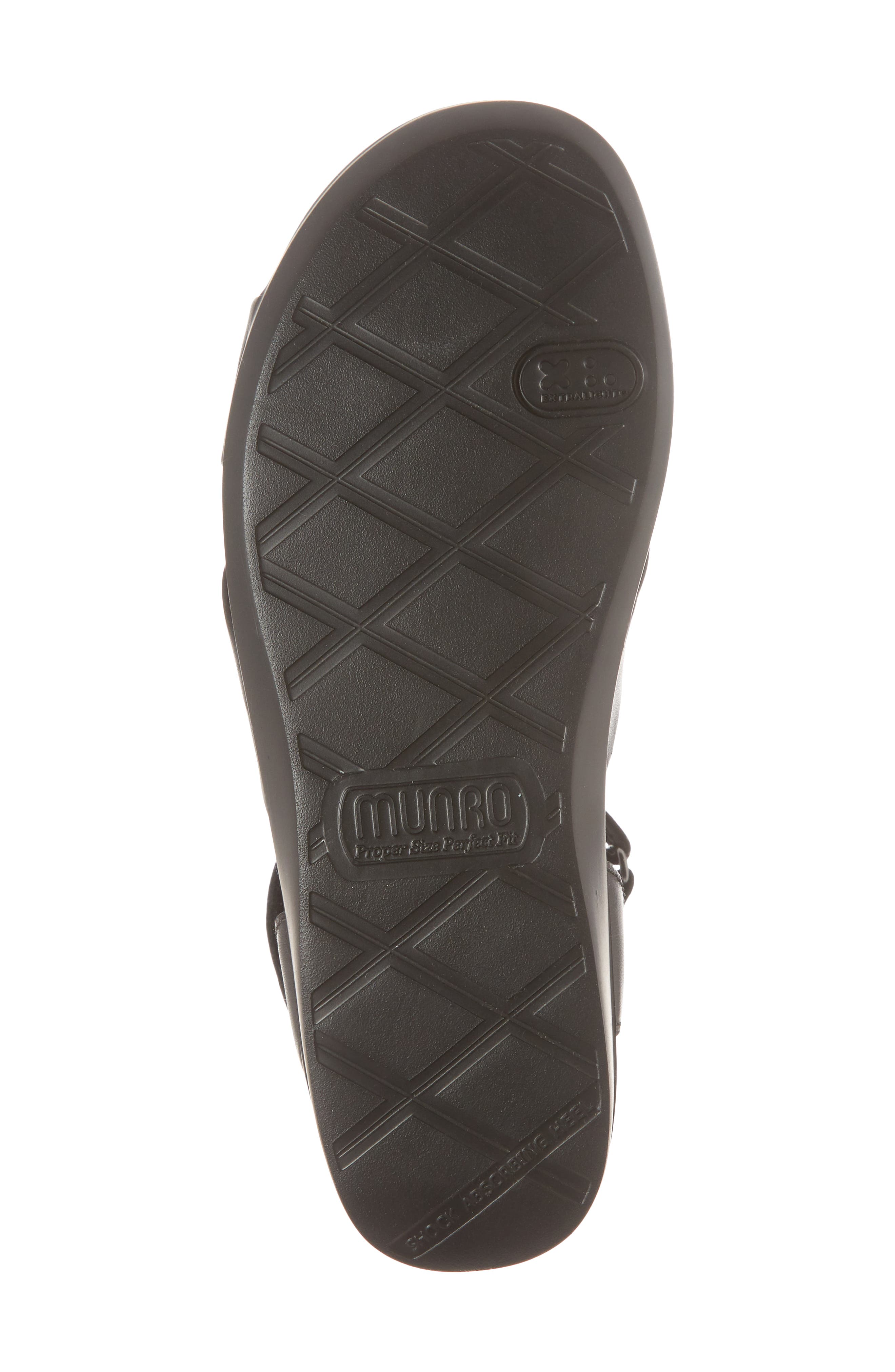 Brinn Sandal, Alternate, color, BLACK LEATHER
