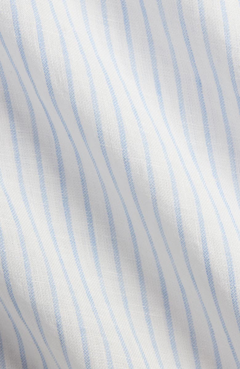 Polo Ralph Lauren Classic Fit Stripe Linen Button-Down Shirt, Alternate, color, White Blue