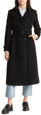 Cole Haan Signature Slick Belted Double Breasted Trench Coat