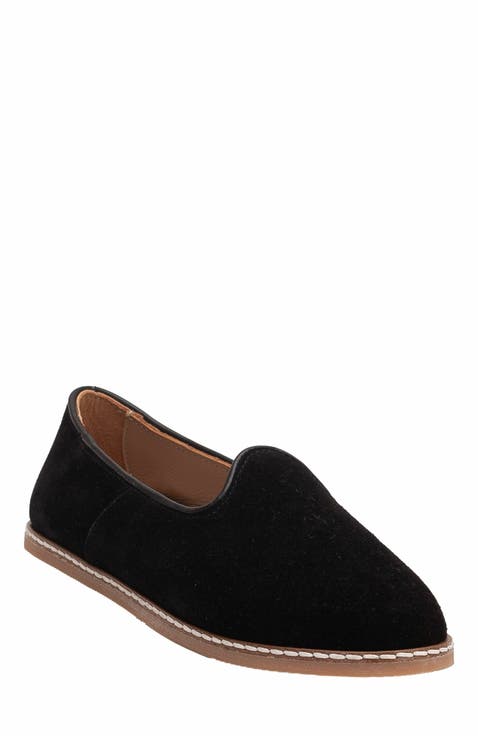 Istanbul Suede Leather Slip On Flats (Women)