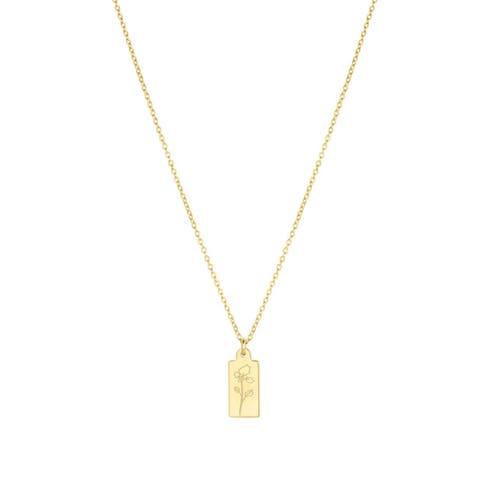 Tawney Birth Flower Pendant Necklace