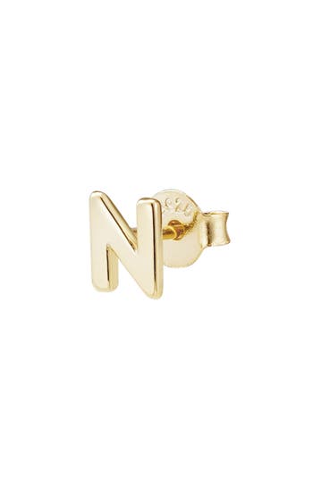 Adornia Fine Initial Stud Earrings