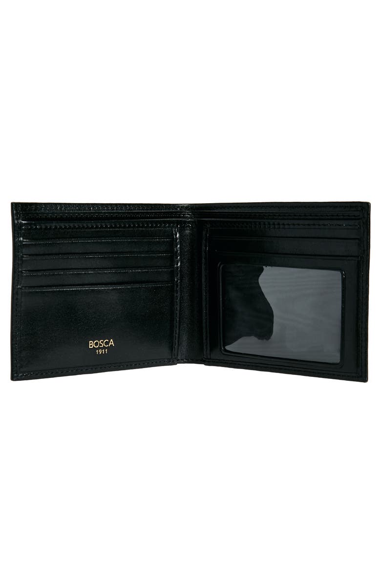 Bosca Leather Bifold Wallet, Alternate, color, Black