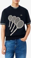 Lacoste Tennis Rackets Jacquard Cotton Sweater Vest