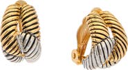 Juvell Textured Two-Tone Huggie Hoop Earrings