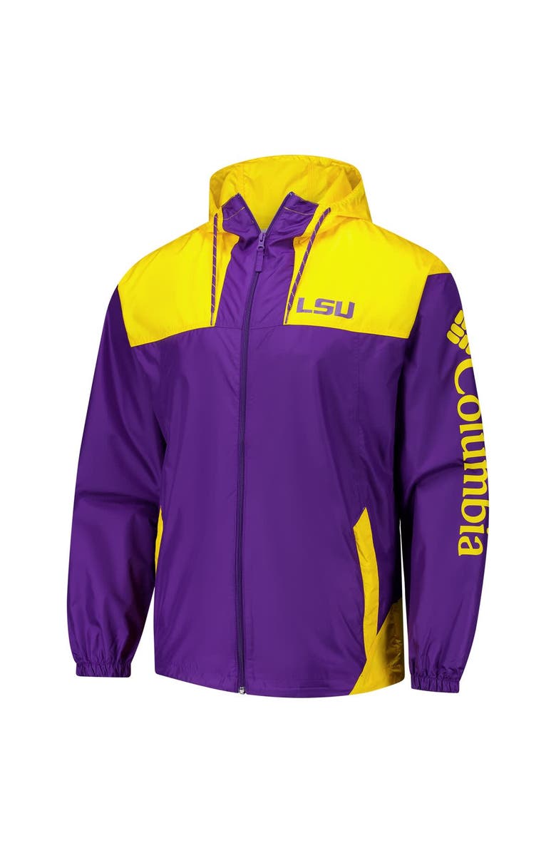 Columbia Men's Columbia Purple LSU Tigers Flash Challenger II Omni-Shade Full-Zip Windbreaker Jacket, Alternate, color, Purple