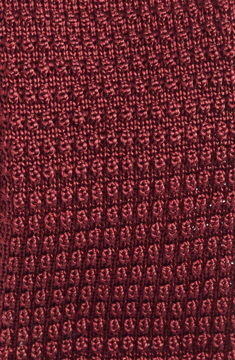 Jack Victor Hudson Silk Knit Tie, Alternate, color, Burgundy