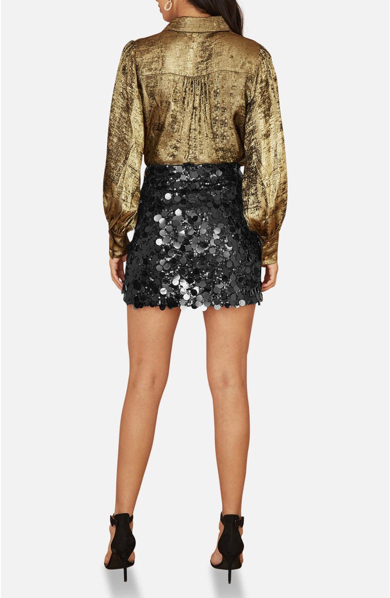 Yumi Big Sequin Mini Skirt, Alternate, color, 