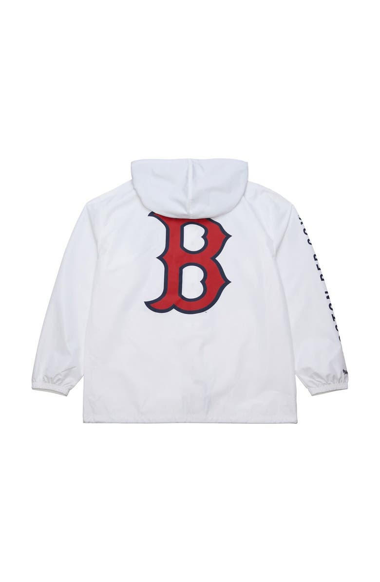 Mitchell & Ness Men's Mitchell & Ness White Boston Red Sox Vintage Full-Snap Hooded Coaches Jacket, Alternate, color, 
