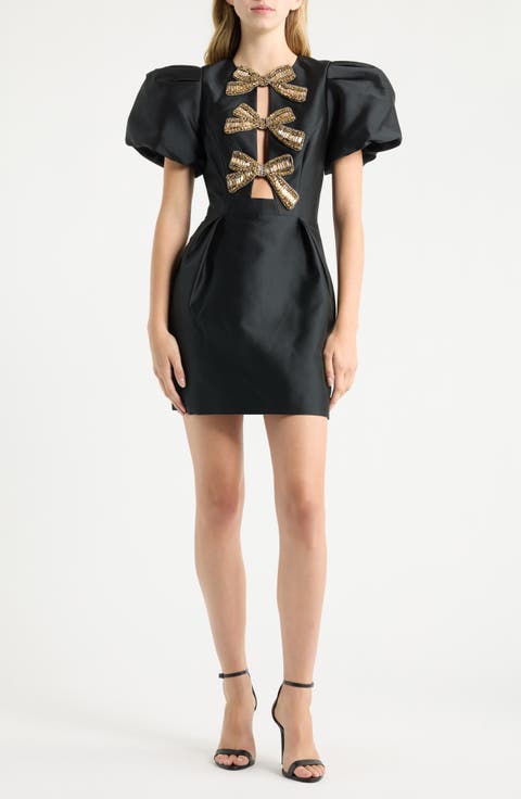 Venus Sequin Bow Detail Cocktail Minidress