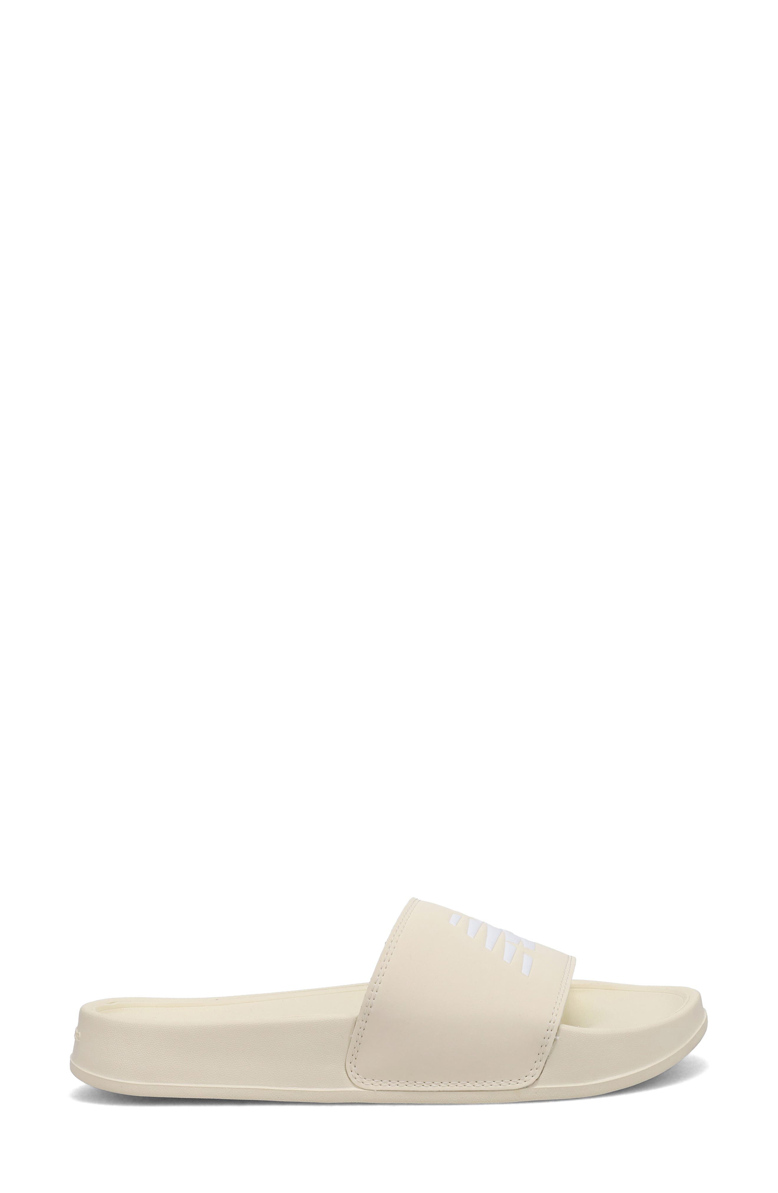 New Balance 200 Faux Fur Slide Sandal, Alternate, color, Calcium/ White