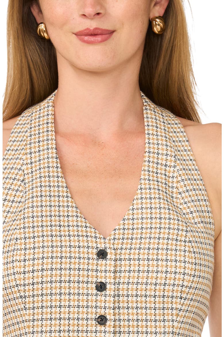 Plaid Halter Vest, Alternate, color, SAND