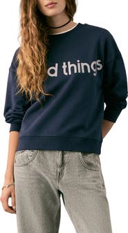 MANGO TEEN Glitter Message Sweatshirt
