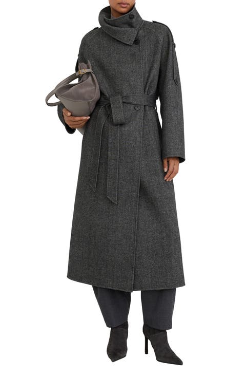 Martina Wool Blend Belted Coat