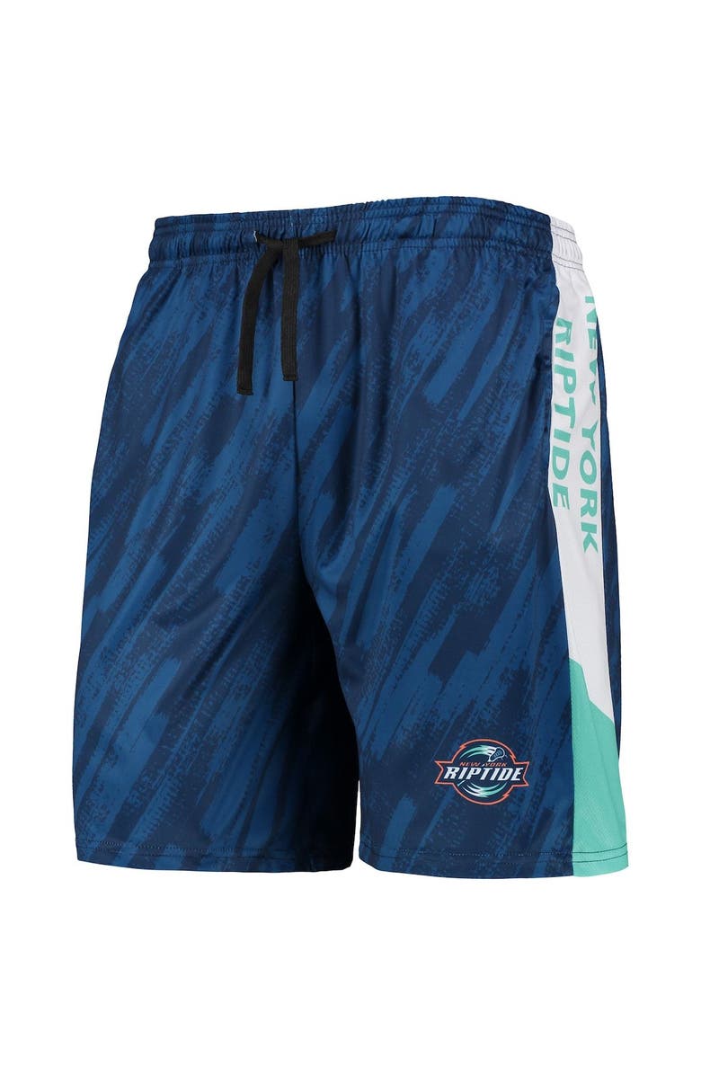 FOCO Men's FOCO Navy New York Riptide Static Mesh Shorts, Alternate, color, Navy