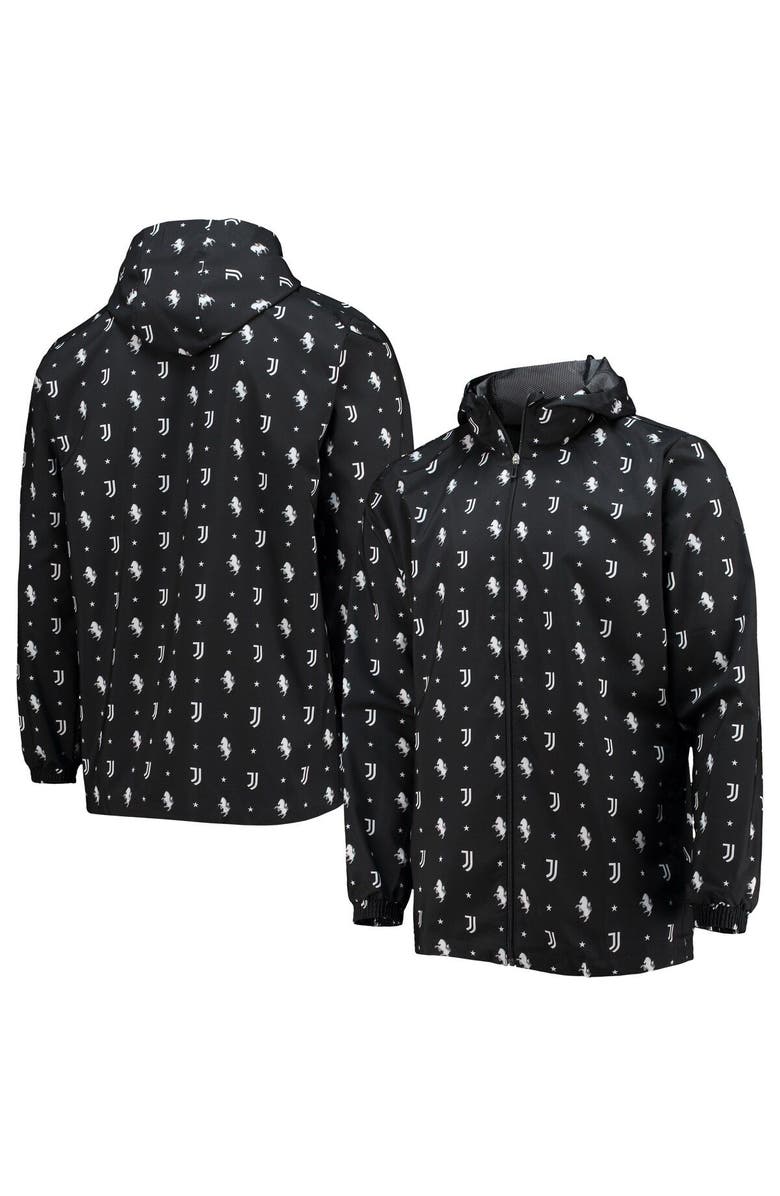 adidas Men's adidas Black Juventus AEROREADY Full-Zip Hoodie Windbreaker Jacket, Main, color, 