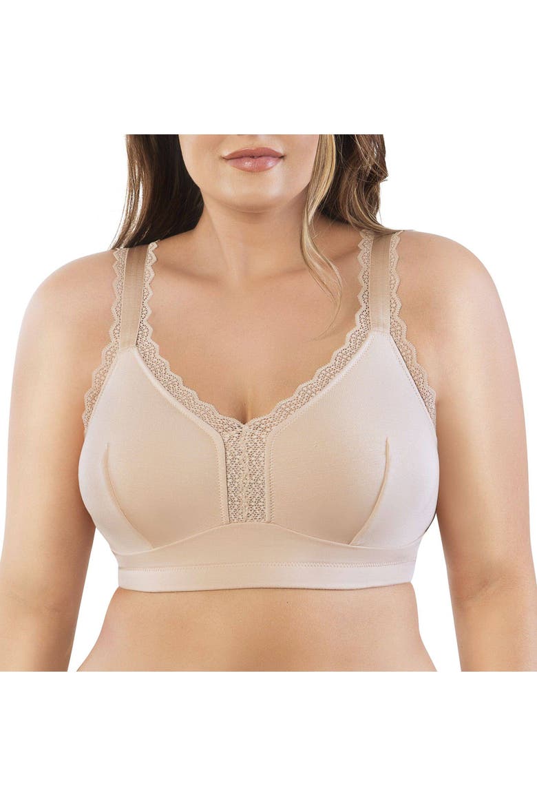 Dalis Wire-Free Bralette, Alternate, color, Bare