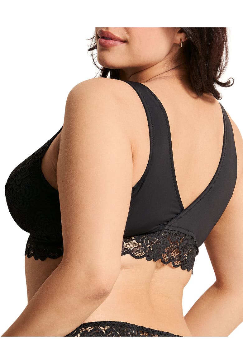 Livi Unlined Bralette Bra, Alternate, color, Black