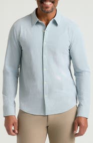 True Classic Stripe Stretch Oxford Performance Button-Up Shirt