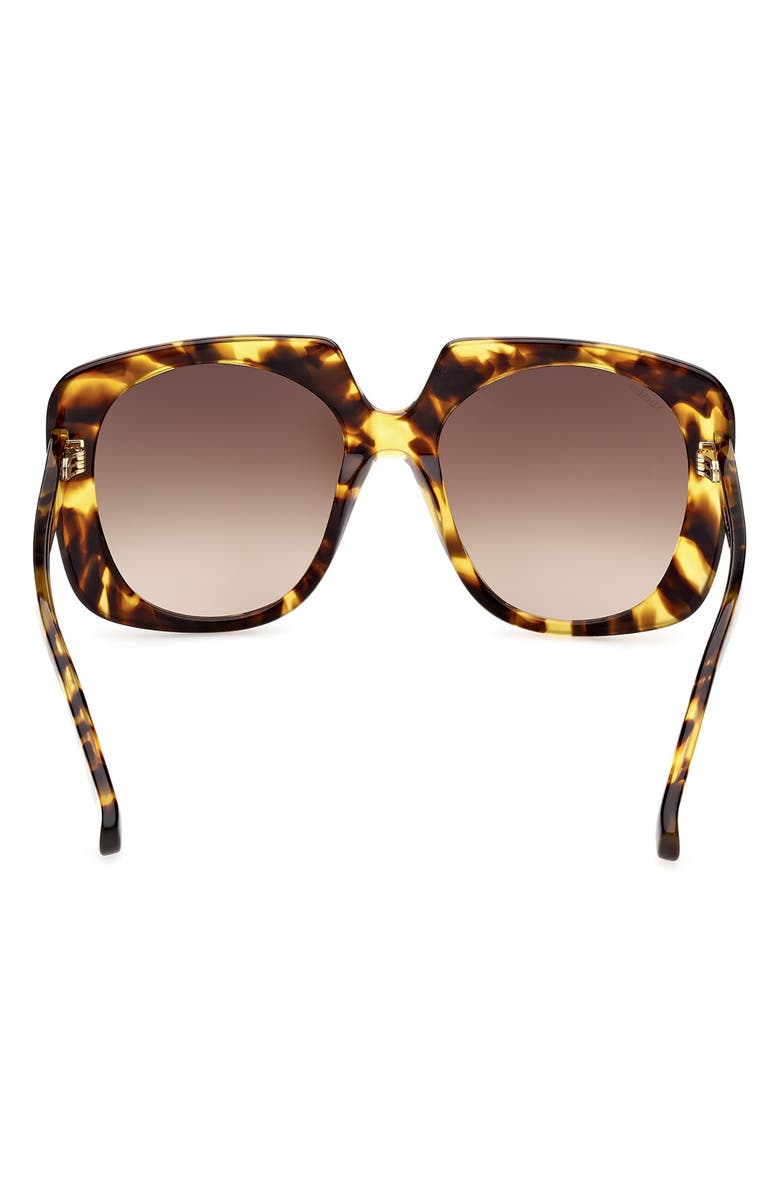 Max Mara 56mm Gradient Square Sunglasses, Alternate, color,