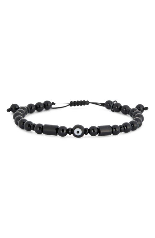 Caputo & Co Nazar Semiprecious Stone Bracelet In Black