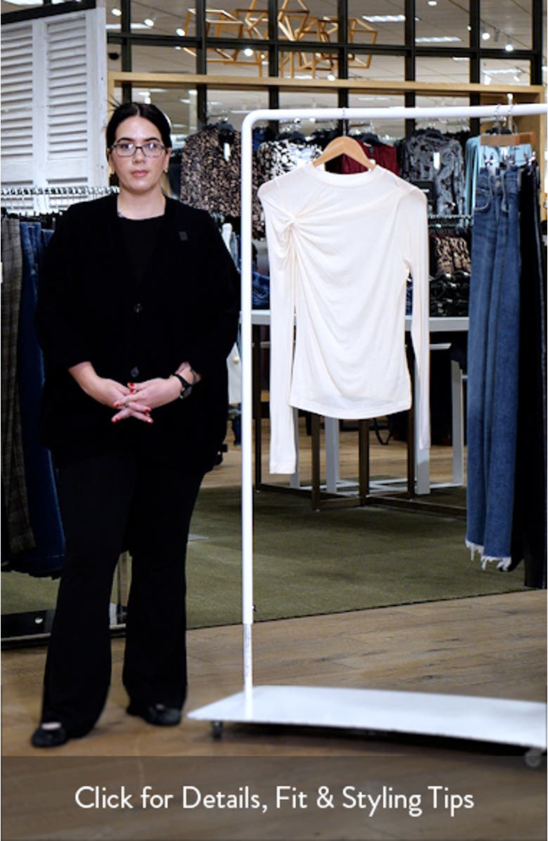 Lissa Twist Front Long Sleeve T-Shirt, sales video thumbnail