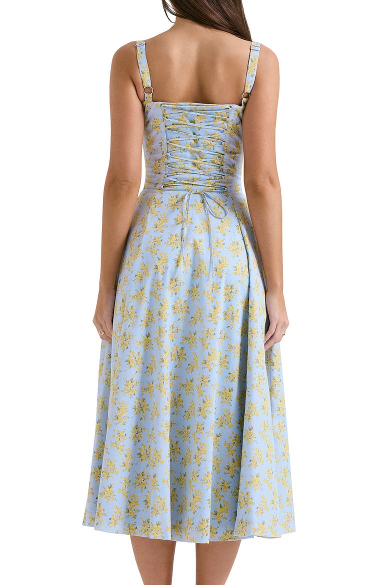 Carmen Bustier Sundress, Alternate, color, PRINT LIGHT BLUE