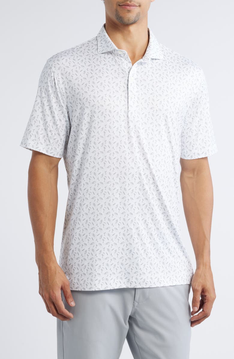 johnnie-O Tini Libations Print PREP-FORMANCE Golf Polo, Main, color, Thunder