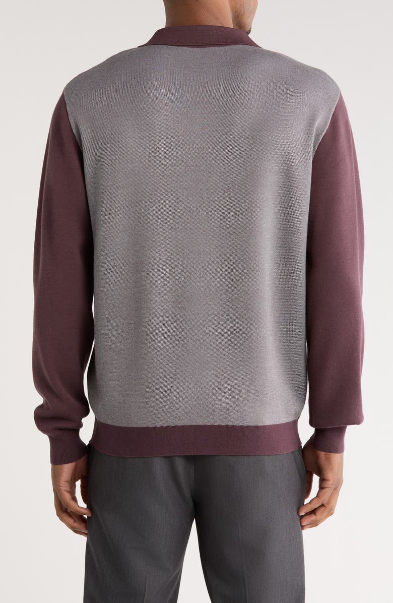 Malbon Golf Dove Colorblock Sweater, Alternate, color, Light Blue