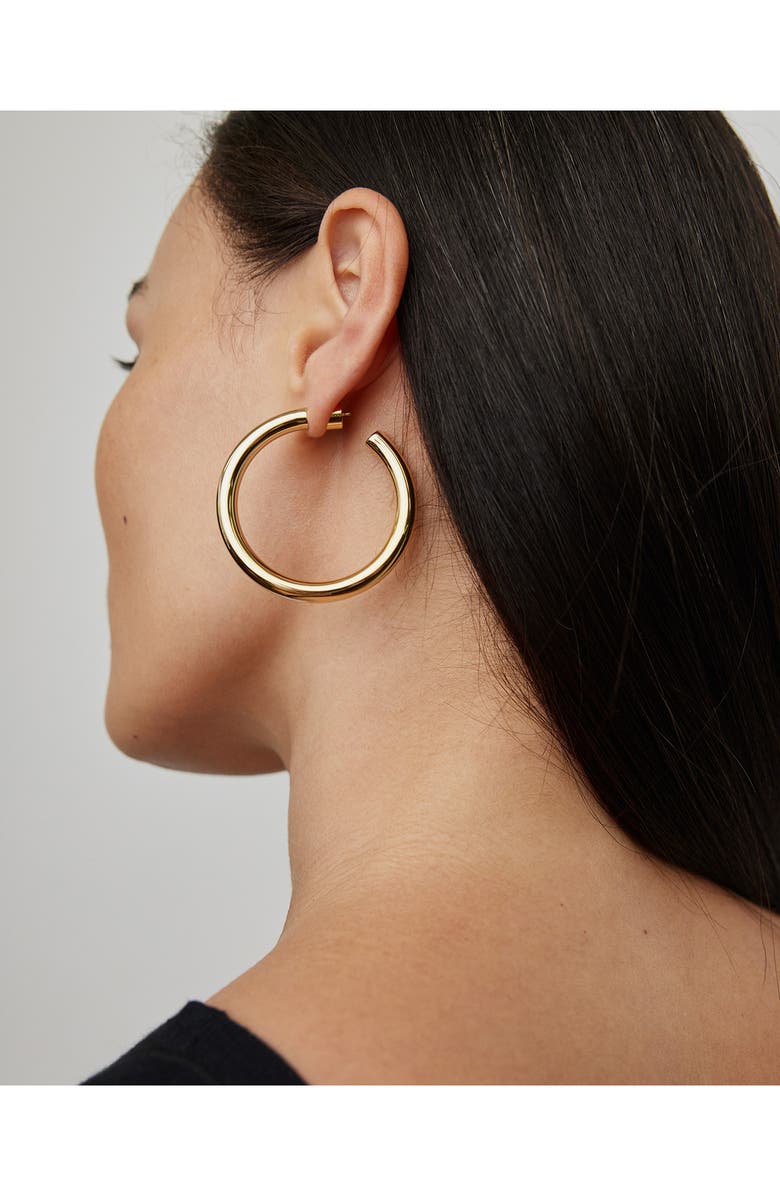 Jennifer Fisher Natasha Baby Hoops, 1.5-Inch, Alternate, color, Gold