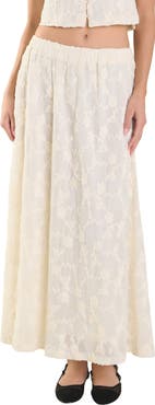 Endless Rose Floral Embroidered Maxi Skirt