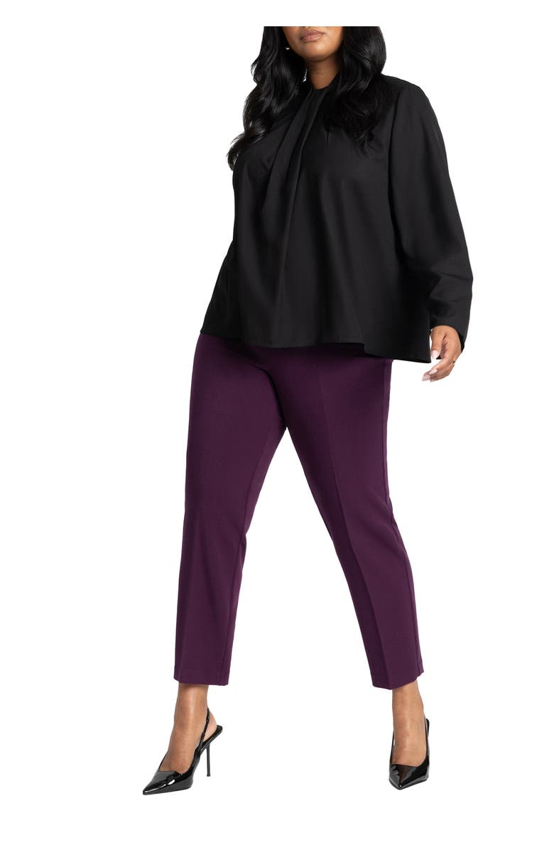 ELOQUII The 365 Semi Stretch Slim Leg Pant, Main, color, Potent Purple