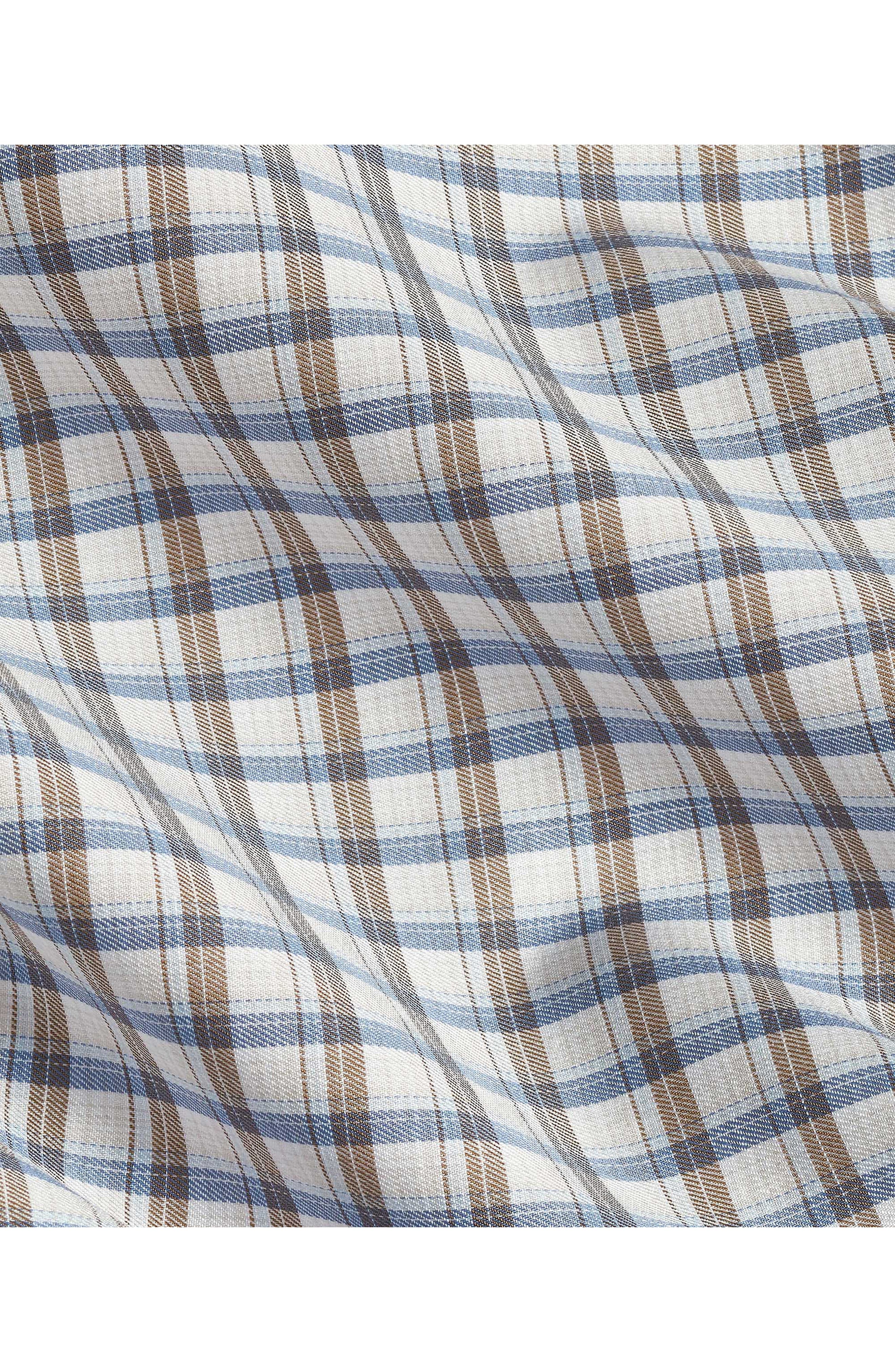 David Donahue Check Cotton Twill Button-Down Shirt (Men) | Nordstrom