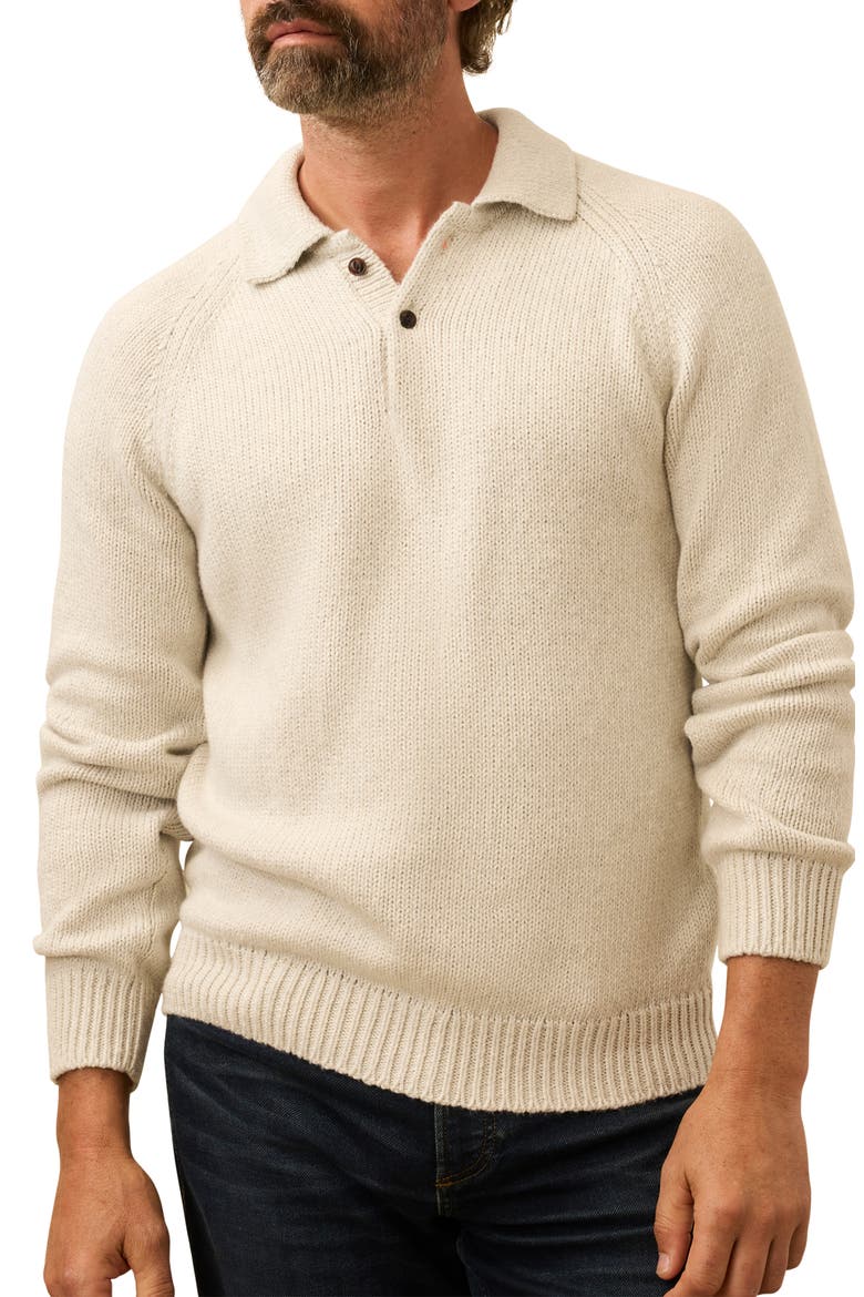 Heirloom Organic Cotton Polo Sweater, Main, color, ICE GREY HEATHER