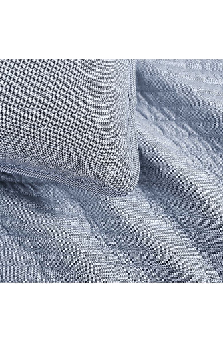 Tommy Hilfiger Christopher Texture Quilt & Shams Set, Alternate, color, White/ Dark Night Navy
