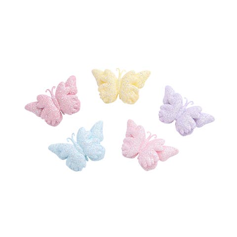 Glitter Butterfly Clip Set