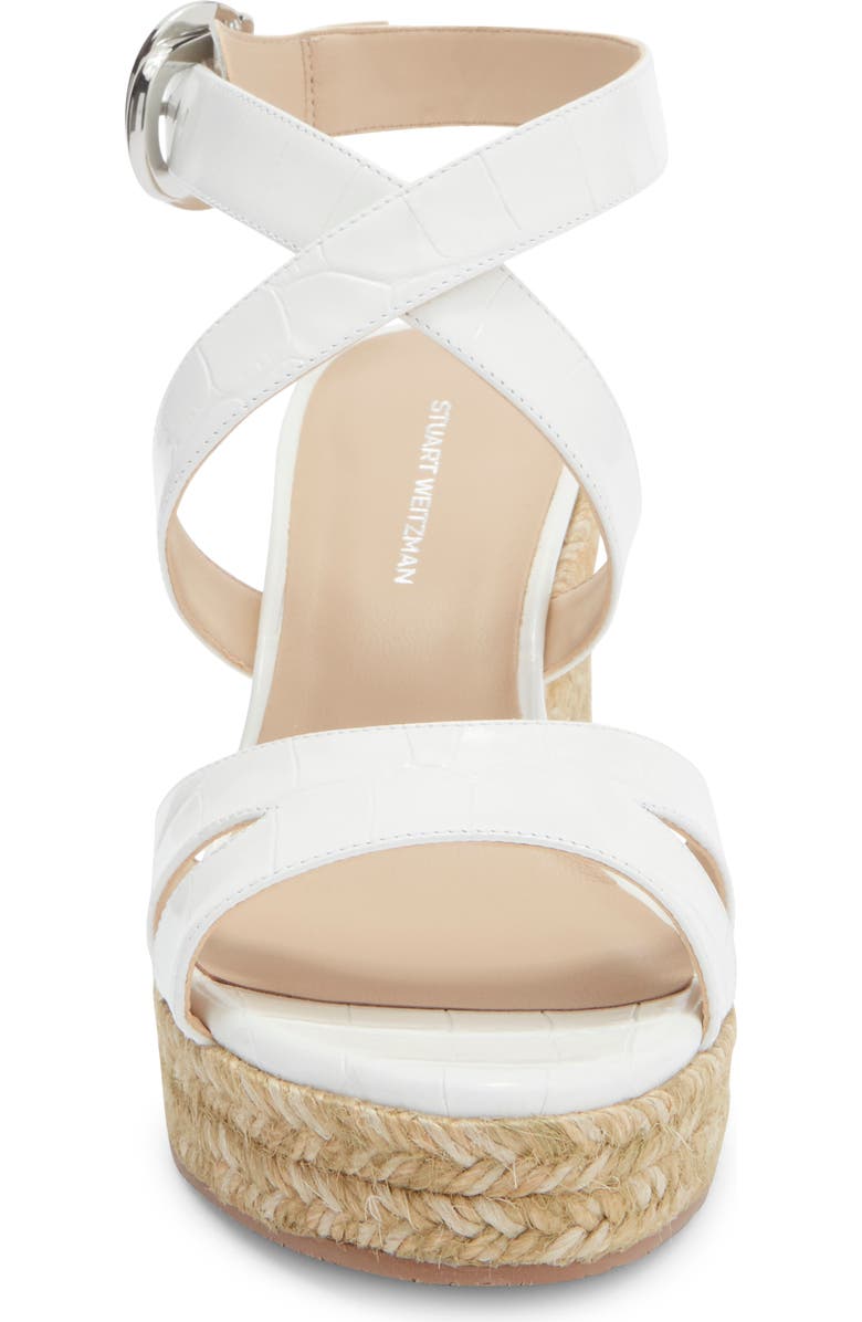 Stuart Weitzman Zuzu Espadrille Wedge Sandal, Alternate, color, White.