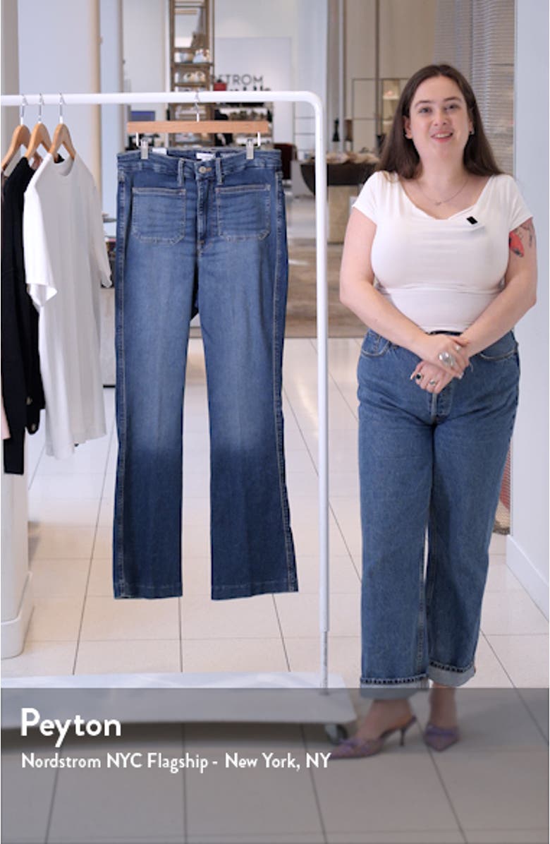 Good Curve Patch Pocket Bootcut Jeans, sales video thumbnail