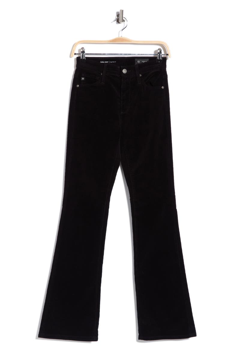 Farrah Bootcut Corduroy Pants, Main, color, SUPER BLACK