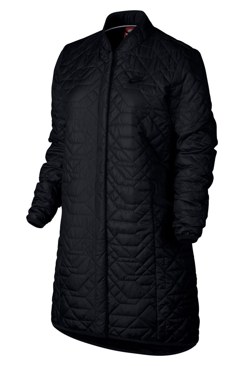Sportswear Quilted Women's Parka, Alternate, color, BLACK/BLACK/BLACK