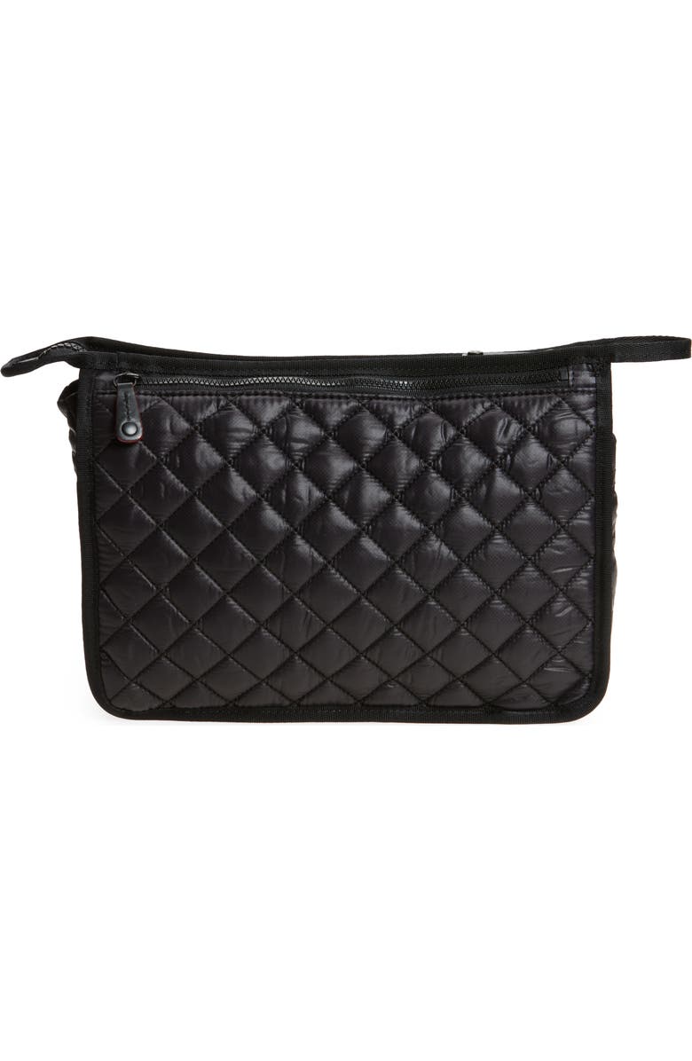 MZ Wallace Metro Quilted Nylon Clutch, Alternate, color, Black