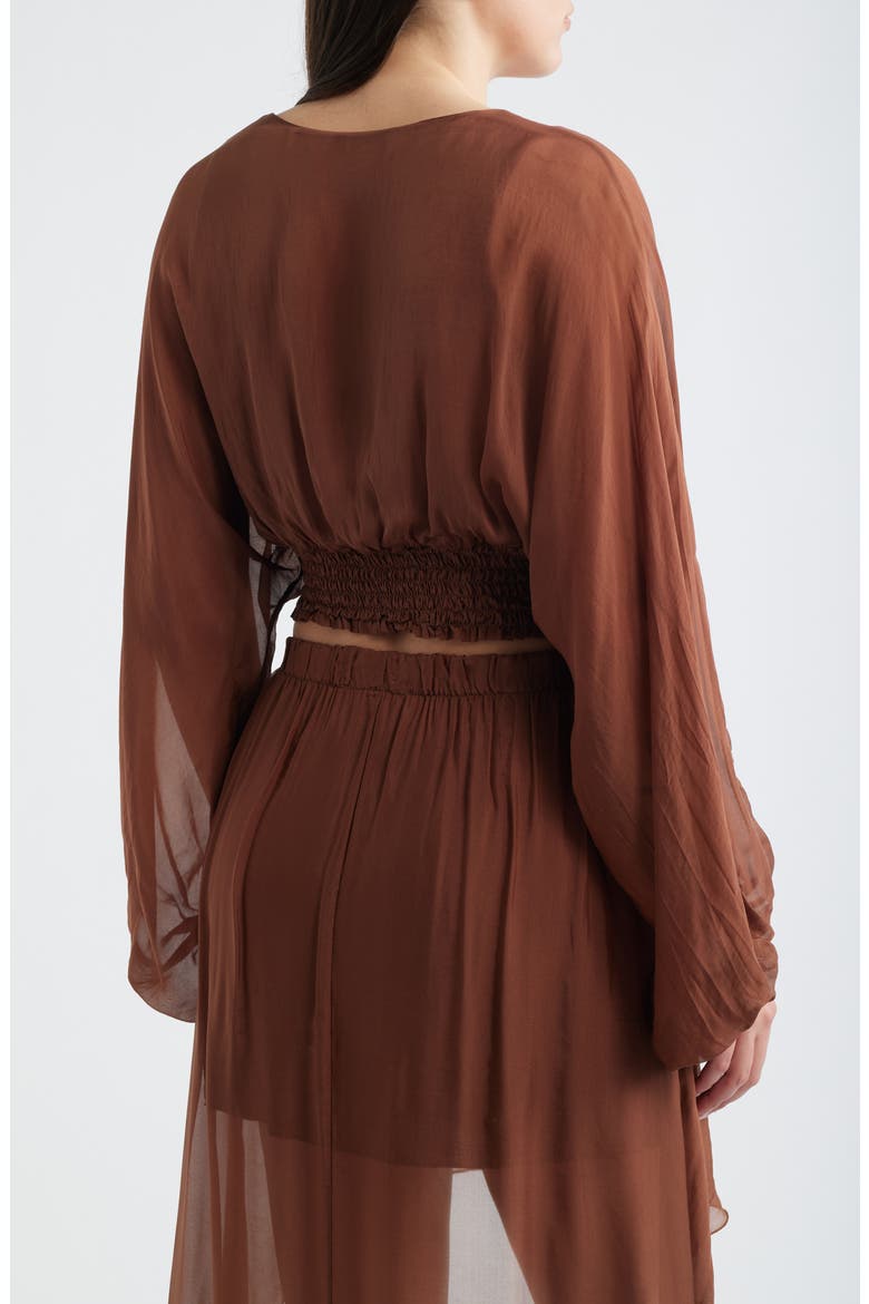 Forum Crop Top, Alternate, color, BROWN