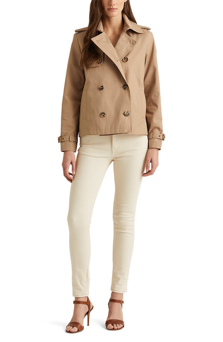 Lauren Ralph Lauren Double Breasted Trench Coat, Alternate, color, 